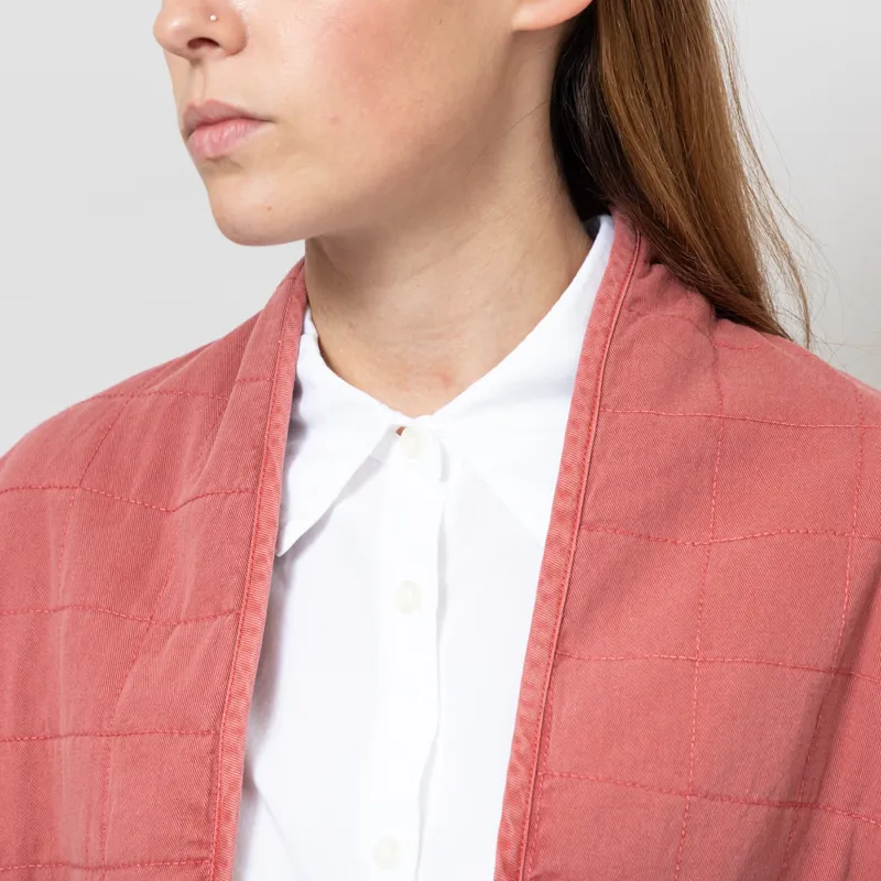 Indi And Cold Womens Quilted Kimono Jacket Raspberry-5