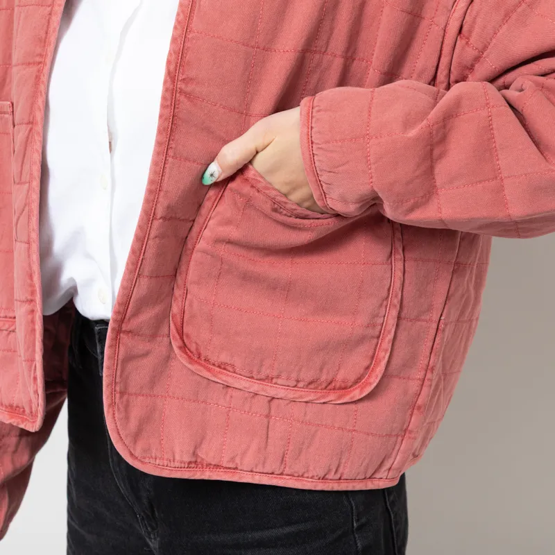 Indi And Cold Womens Quilted Kimono Jacket Raspberry-8