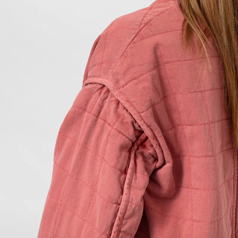 Indi And Cold Womens Quilted Kimono Jacket Raspberry-6