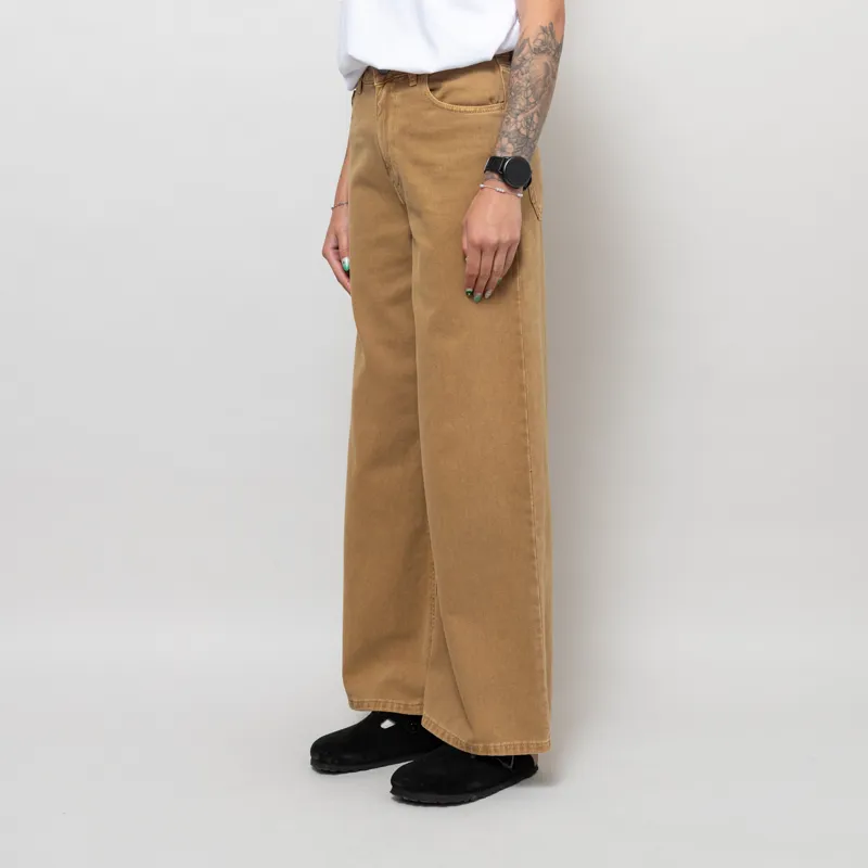 Indi And Cold Womens Wide-Leg Pants Olive-1