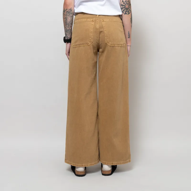 Indi And Cold Womens Wide-Leg Pants Olive-3