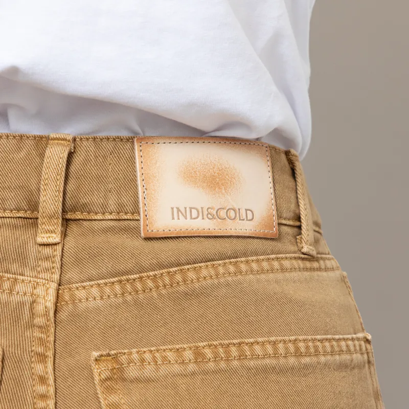 Indi And Cold Womens Wide-Leg Pants Olive-7