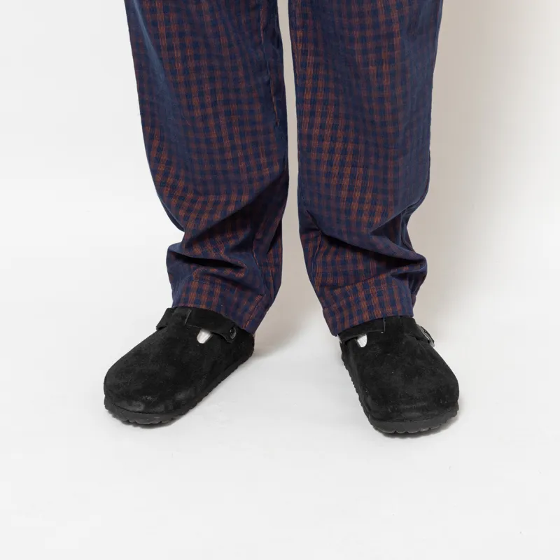 Indi And Cold Womens Vichy Elastic Micro-Corduroy Pants Navy-5