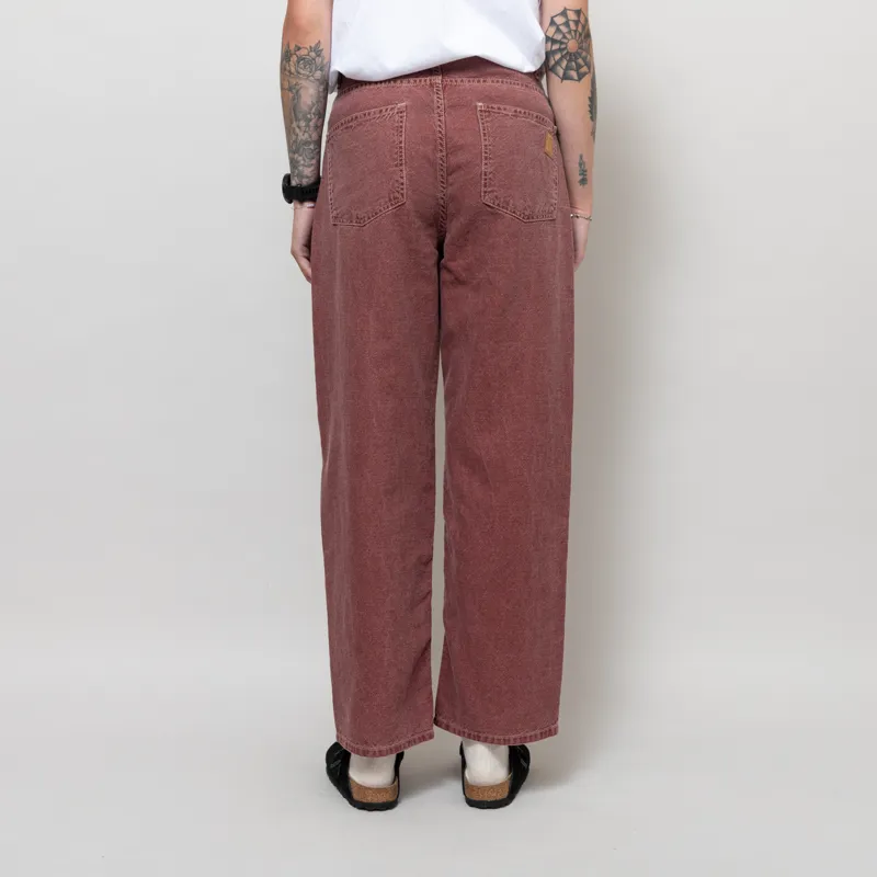 Indi And Cold Womens Washed Twill Pants Cherry-3