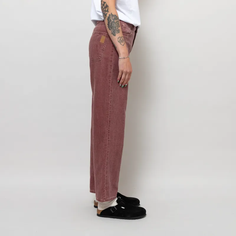 Indi And Cold Womens Washed Twill Pants Cherry-4