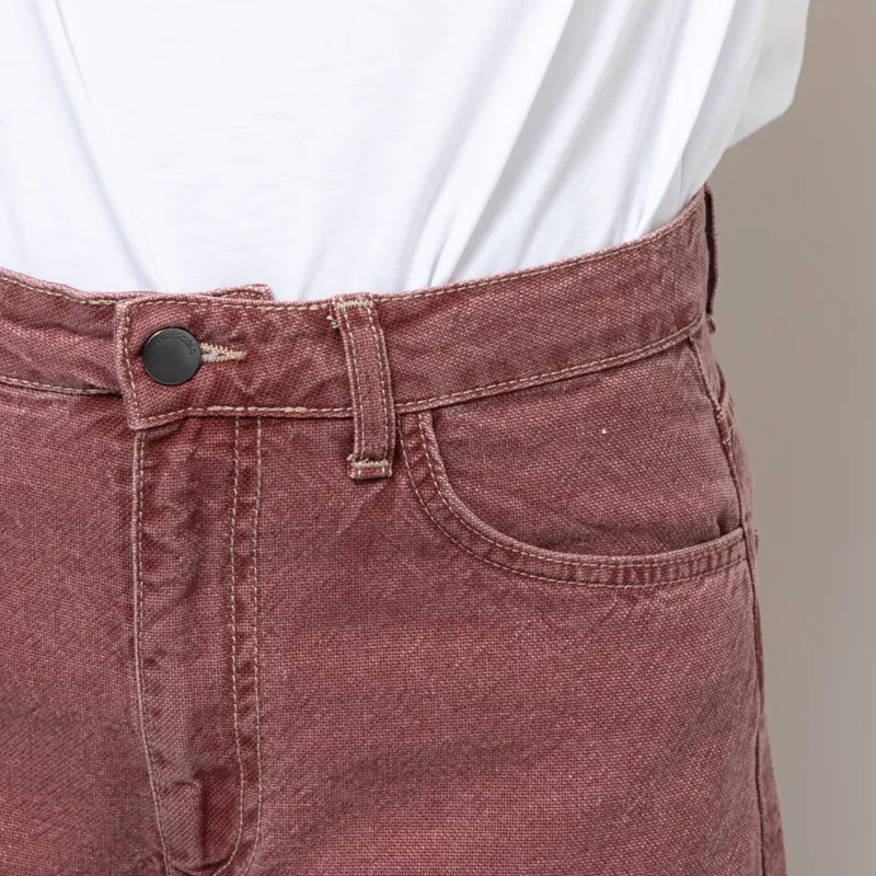 Indi And Cold Womens Washed Twill Pants Cherry-6