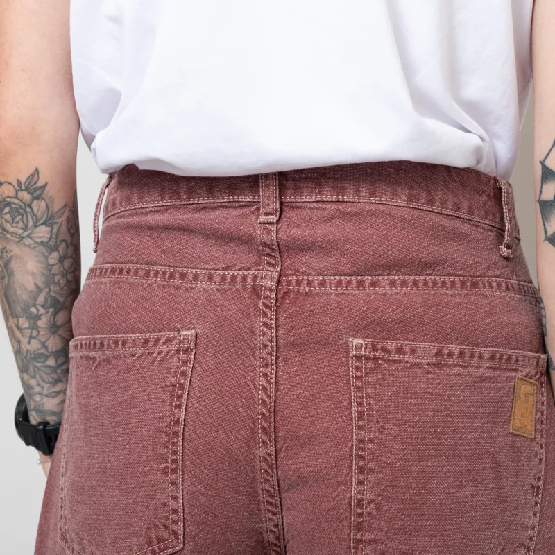 Indi And Cold Womens Washed Twill Pants Cherry-7