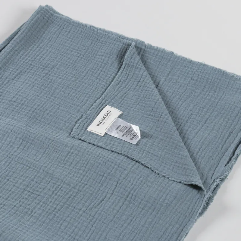 Indi And Cold Womens Double-Gauze Scarf Mint-3