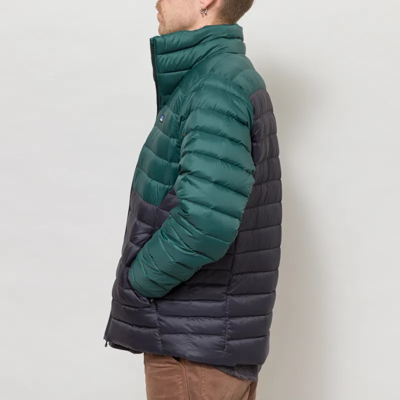 Patagonia Down Sweater Cascade Green Black-2