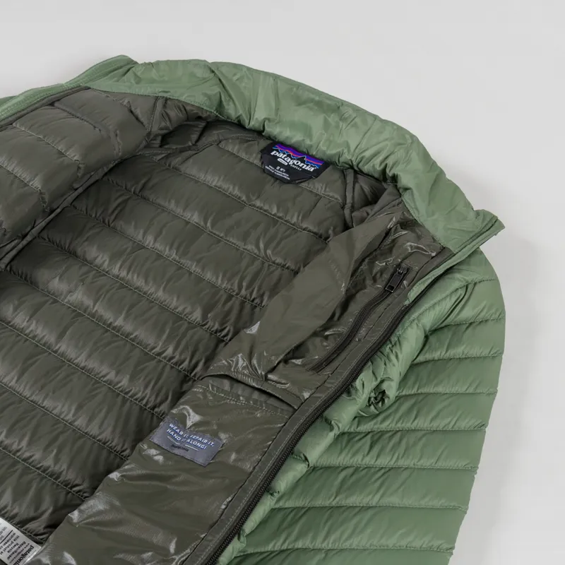 Patagonia Womens Down Insulated Sweater Jacket Terrain Green