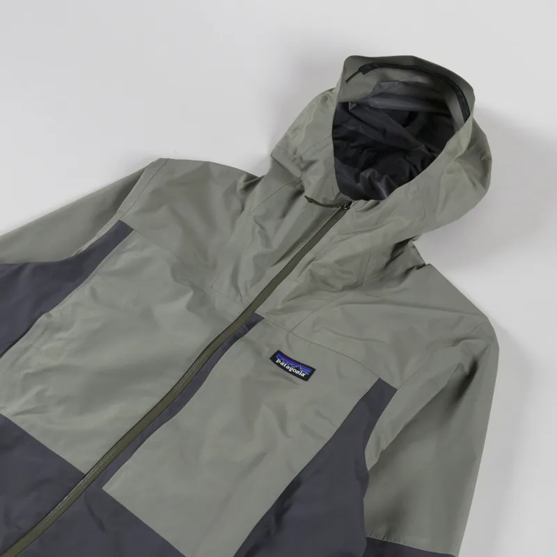 Patagonia Boulder Fork Rain Jacket Forge Grey River Rock Green-3