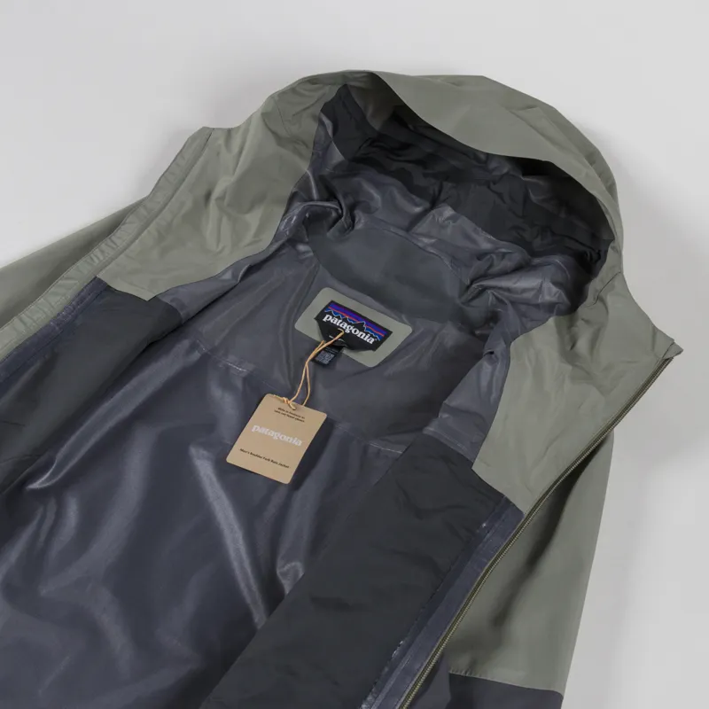 Patagonia Boulder Fork Rain Jacket Forge Grey River Rock Green-4