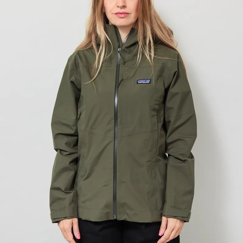 Patagonia Womens Boulder Fork Rain Jacket Basin Green