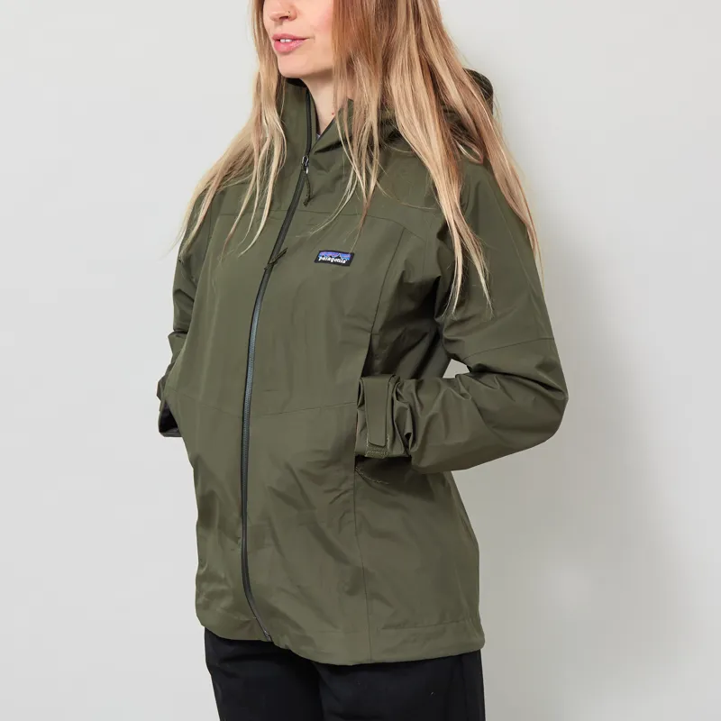 Patagonia Womens Boulder Fork Rain Jacket Basin Green-1