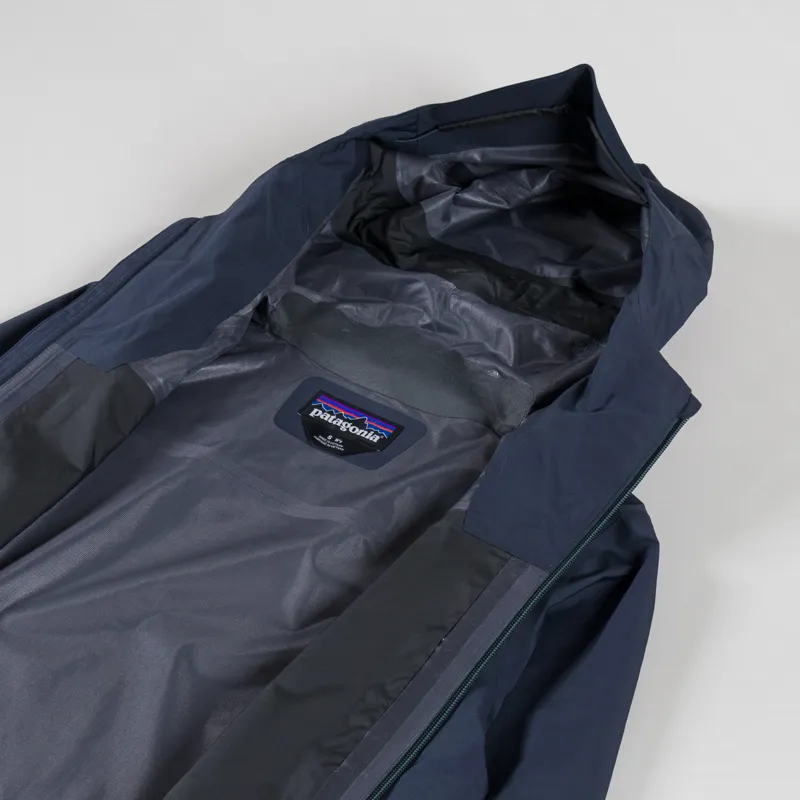 Patagonia Womens Boulder Fork Rain Jacket Smolder Blue-4