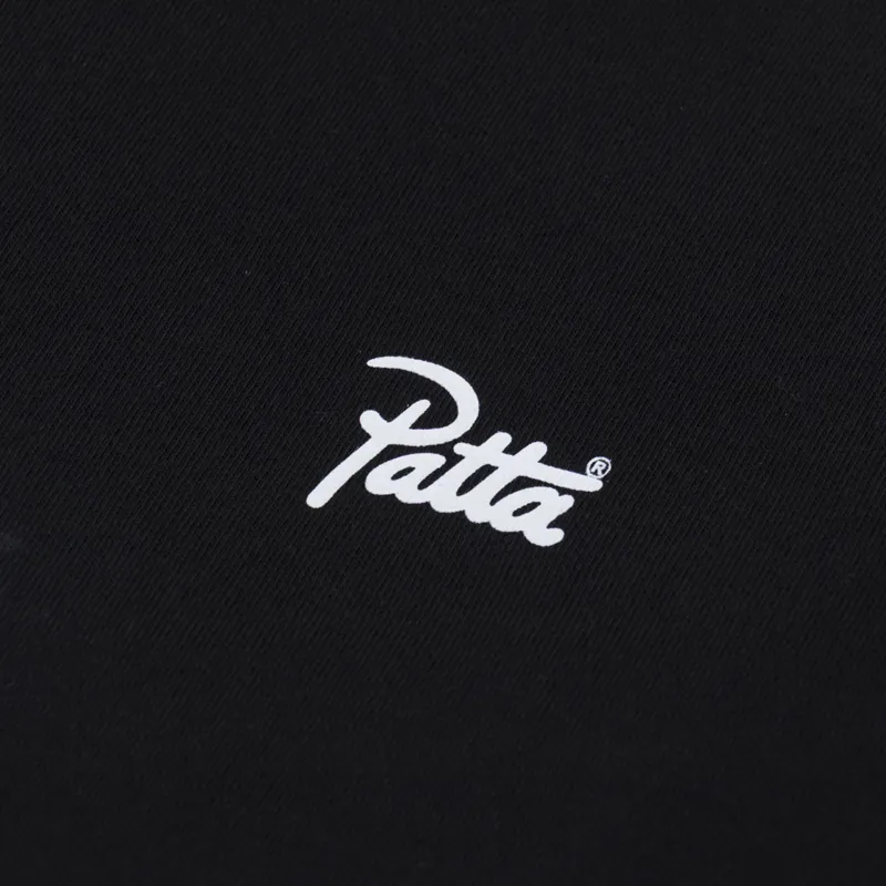 Patta Script Logo T Shirt Black-2