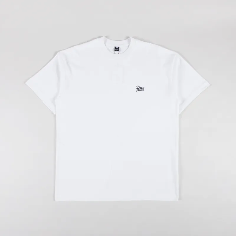 Patta Script Logo T Shirt White