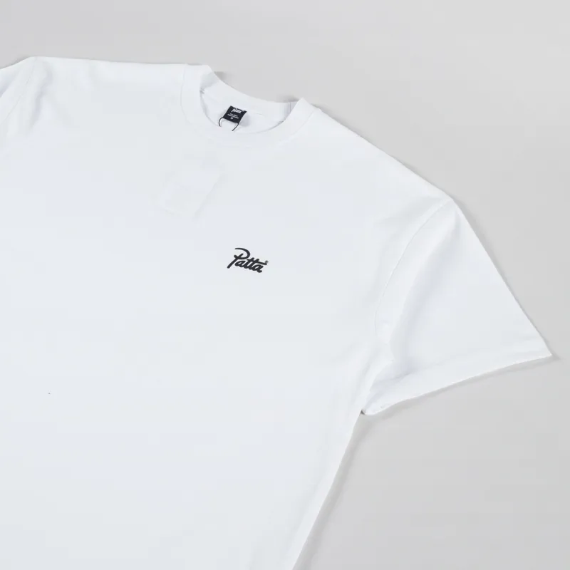 Patta Script Logo T Shirt White-1