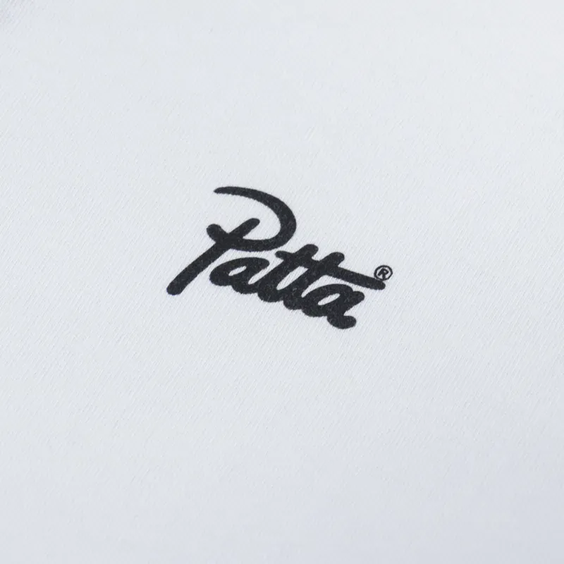 Patta Script Logo T Shirt White-2