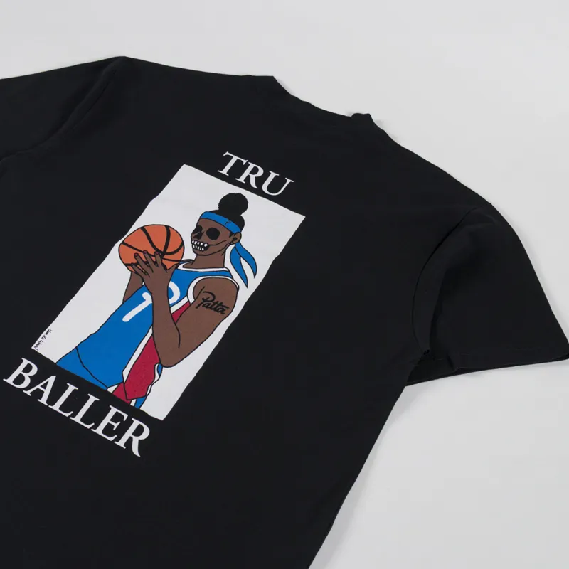 Patta Tru Baller T Shirt Black-2