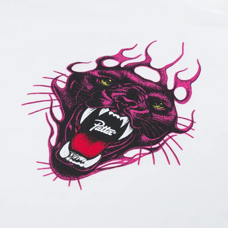 Patta Fire Panther T Shirt White-2