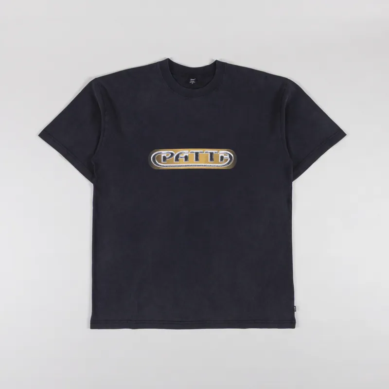 Patta Gilded Acid Washed T Shirt Black