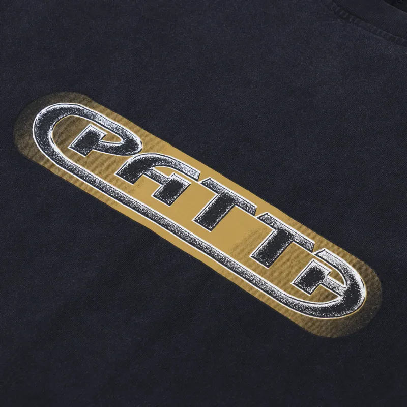 Patta Gilded Acid Washed T Shirt Black-2