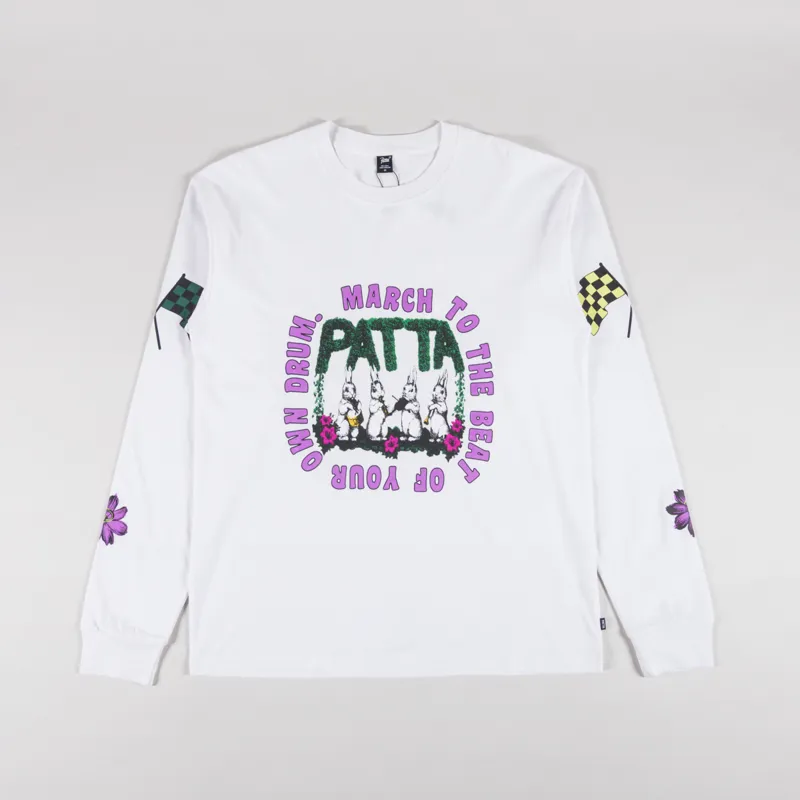 Patta Own Your Own Mind Long Sleeve T Shirt White-1