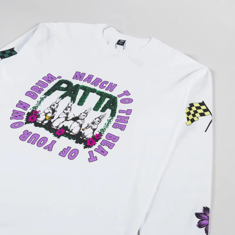 Patta Own Your Own Mind Long Sleeve T Shirt White-3