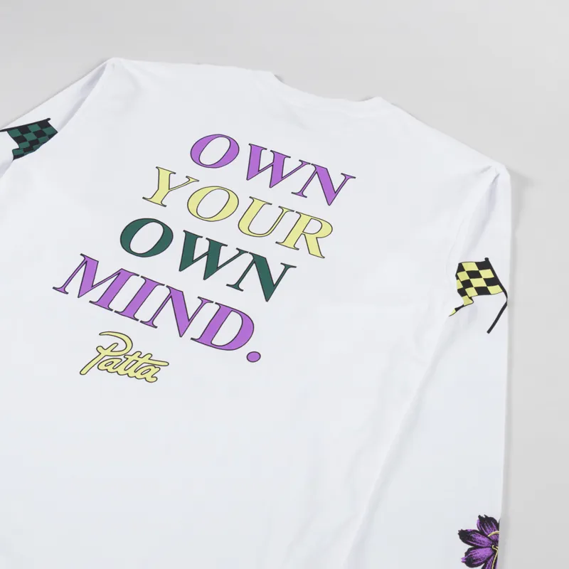Patta Own Your Own Mind Long Sleeve T Shirt White-2