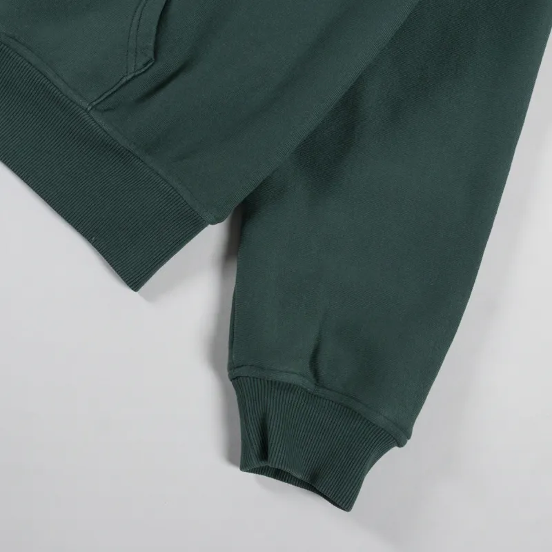 Patta Classic Zip Up Hooded Sweater Bistro Green-8