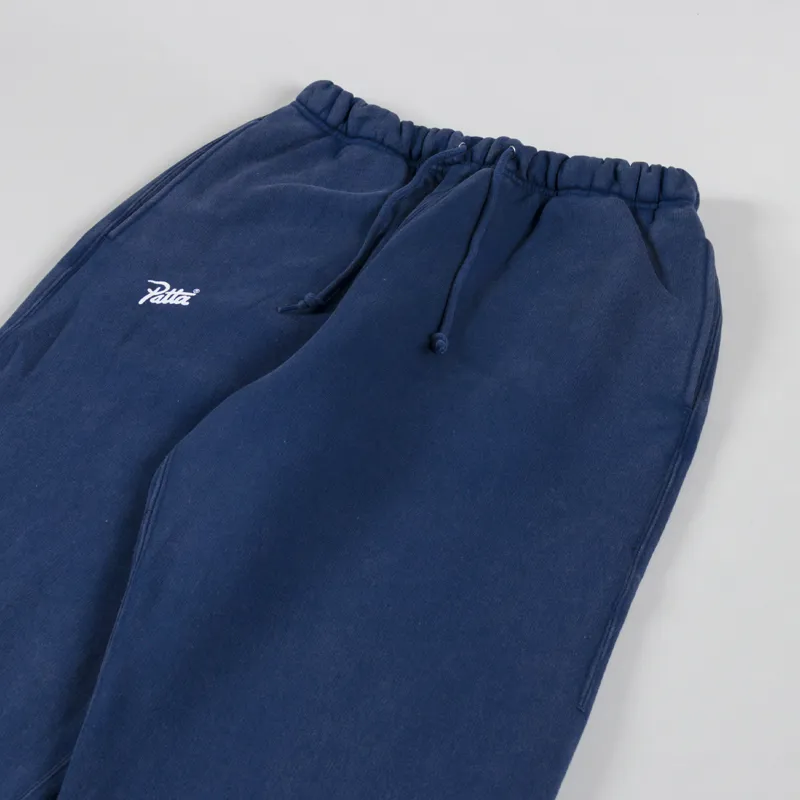 Patta Classic Acid Washed Straight Leg Jogging Pants Estate Blue-3