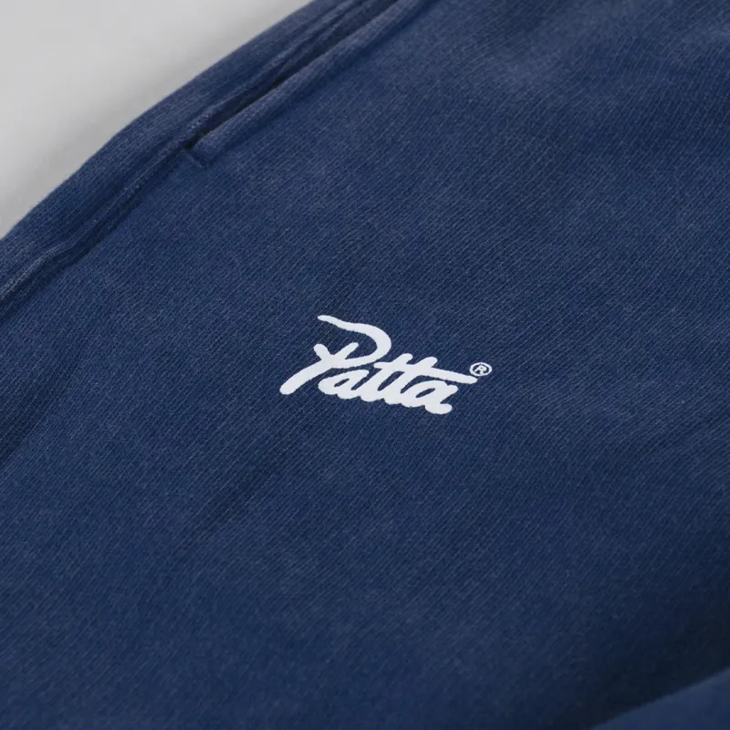 Patta Classic Acid Washed Straight Leg Jogging Pants Estate Blue-10