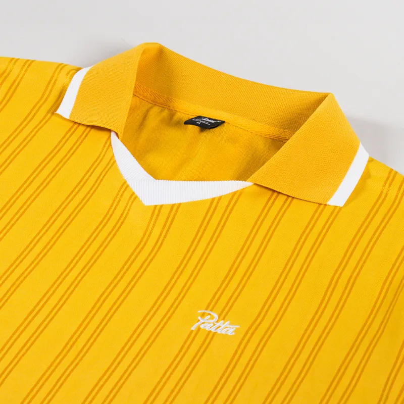 Patta Jacquard Striped Long Sleeve Jersey Golden Rod-4