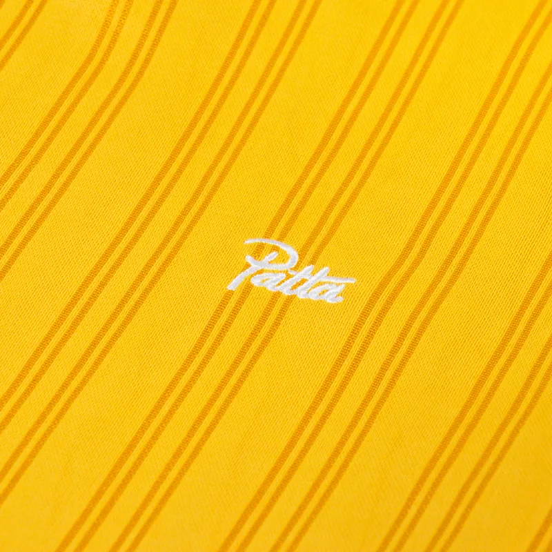 Patta Jacquard Striped Long Sleeve Jersey Golden Rod-5