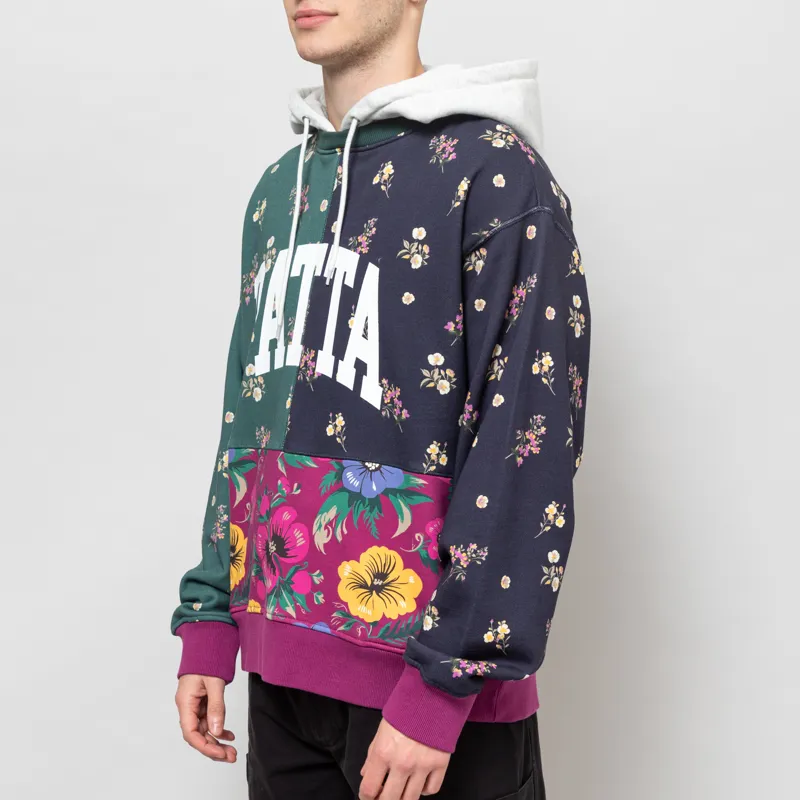 Patta Floral Patchwork Hooded Sweater Multi-1