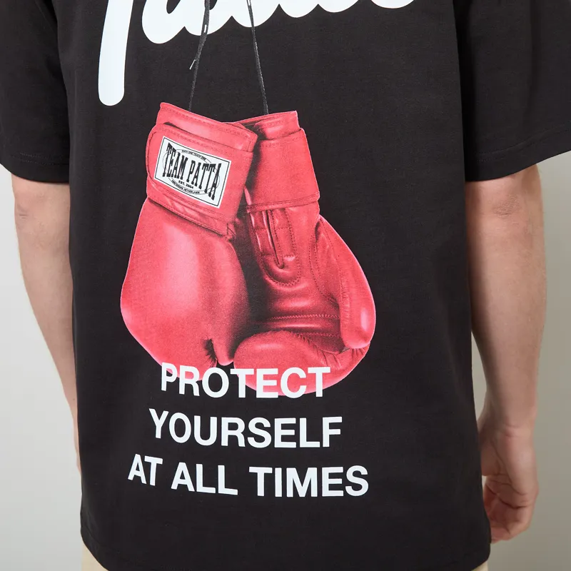 Patta Protect Yourself T Shirt Black-6