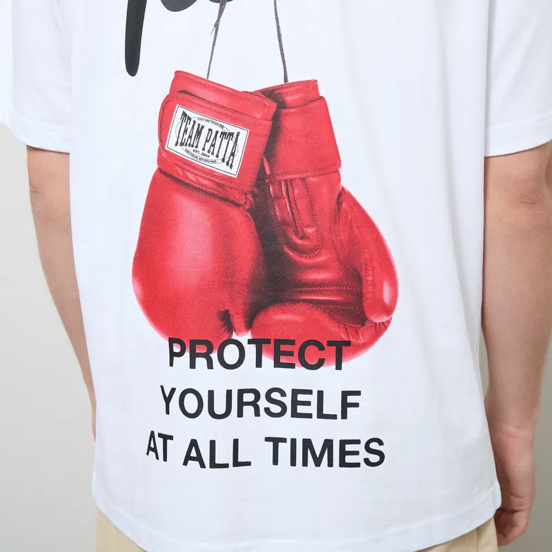 Patta Protect Yourself T Shirt White-6
