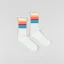 Revolution Jaquard Crew Socks White Rainbow