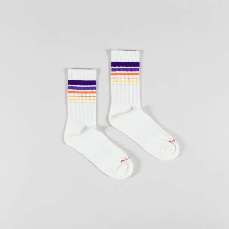 Revolution Jaquard Crew Socks White Purple
