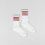 Revolution Jaquard Crew Socks White Orange