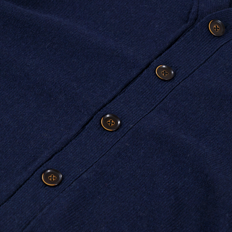 Anerkjendt Womens Aksvend Lambswool Cardigan Dark Navy-4