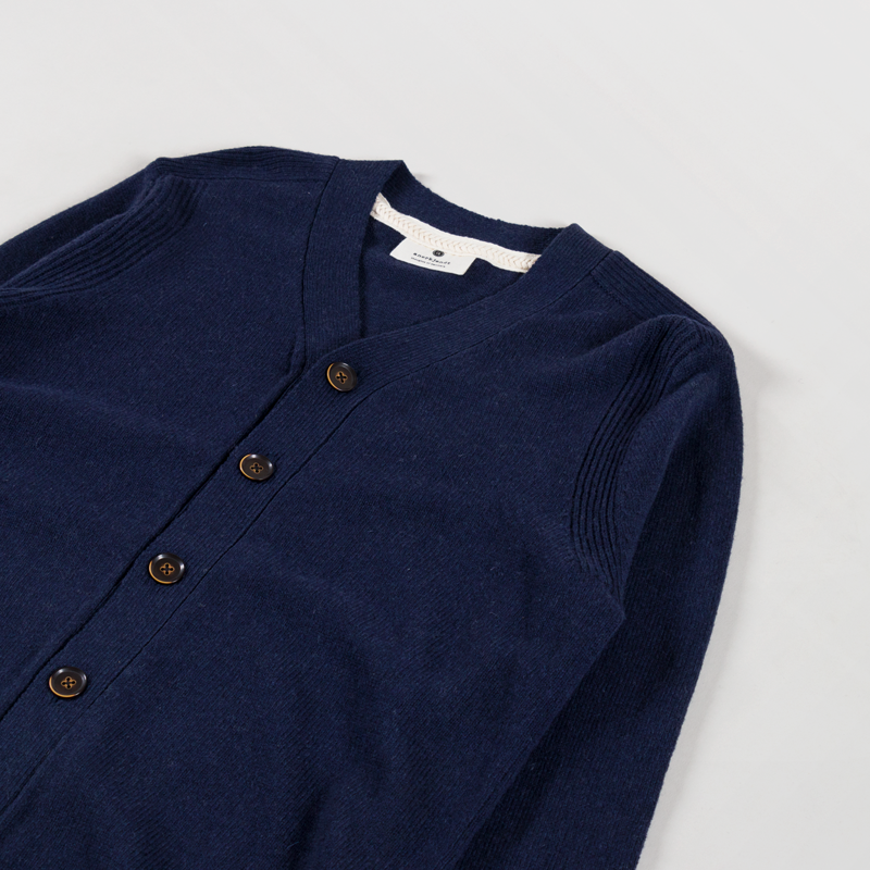 Anerkjendt Womens Aksvend Lambswool Cardigan Dark Navy-2