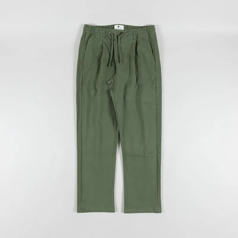 Anerkjendt Akjan Cotton Pleat ELA Pants Olivine