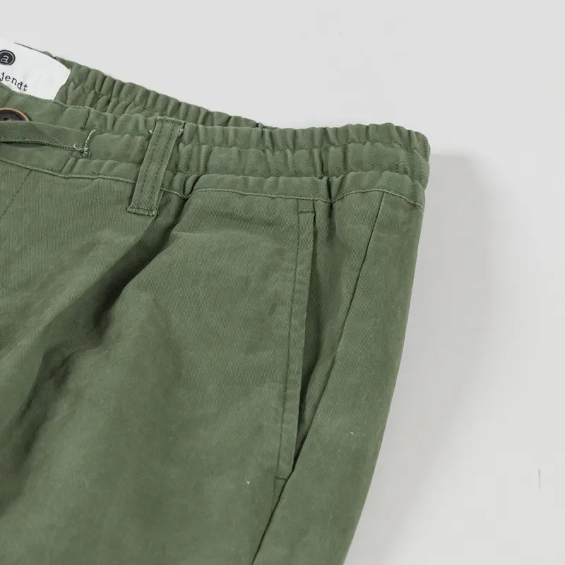 Anerkjendt Akjan Cotton Pleat ELA Pants Olivine-8