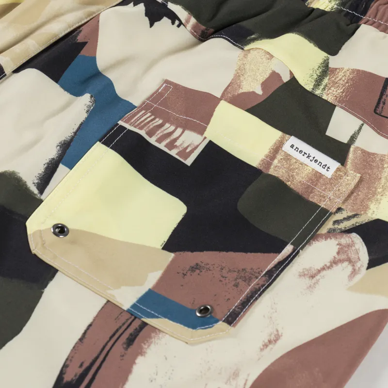 Anerkjdent Akshark AOP Swimshorts Cognac-6