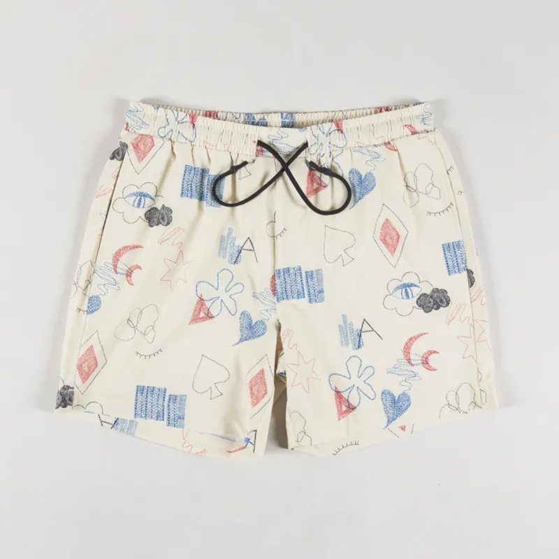 Anerkjdent Akshark AOP Swimshorts Brown Rice