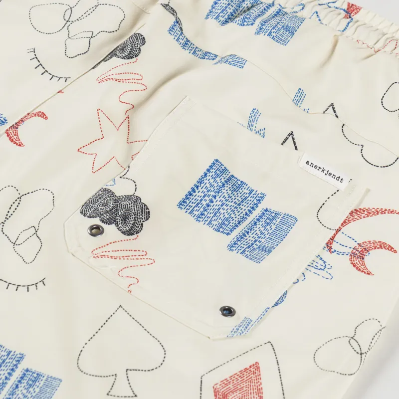 Anerkjdent Akshark AOP Swimshorts Brown Rice-6