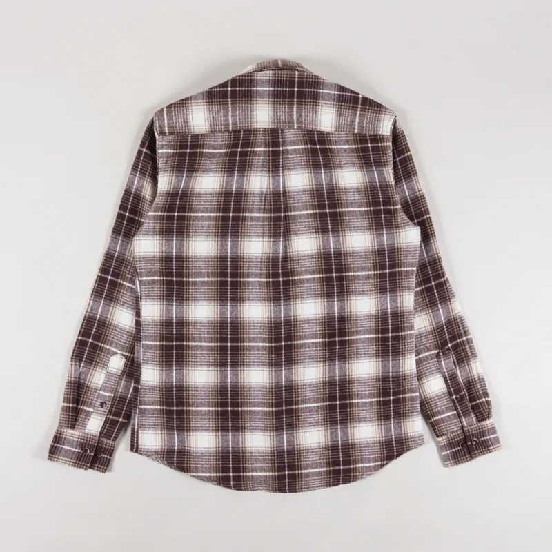 Anerkjendt Akleif Flannel Check Shirt Chocolate Brown-1