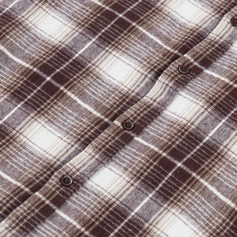Anerkjendt Akleif Flannel Check Shirt Chocolate Brown-5